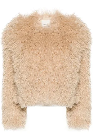 Isabel Marant Veste crop Faustine en peau lainée
