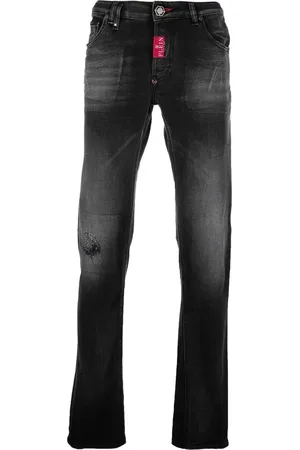 Philipp Plein Jean skinny à plaque logo