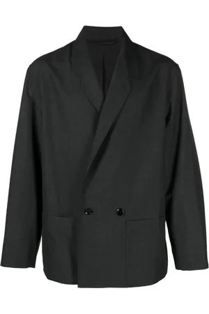 LEMAIRE Blazer en coton mélangé à boutonnière croisée