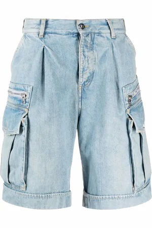 Balmain Short en jean à poches cargo