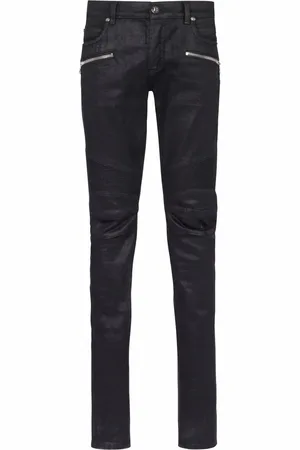 Balmain Jean slim à effet enduit