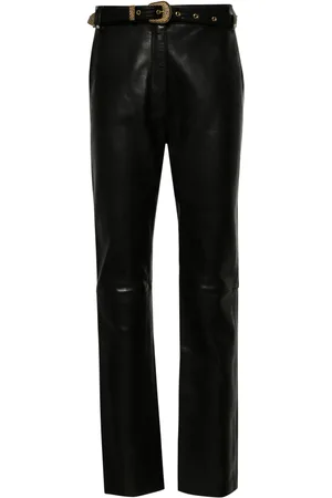 Balmain Pantalon à taille haute ceinturée