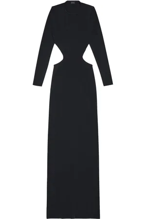 Balenciaga Robe longue à découpes