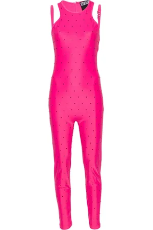 VERSACE Combinaison ornée de cristaux à dos-nu