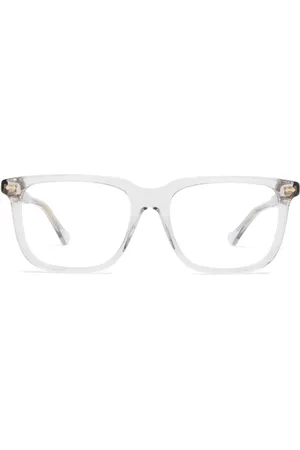 Gucci Lunettes de soleil transparentes à monture carrée