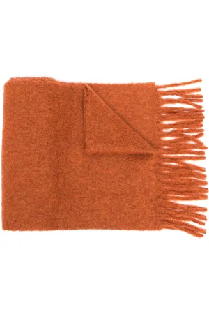 Marni écharpe frangée à patch logo