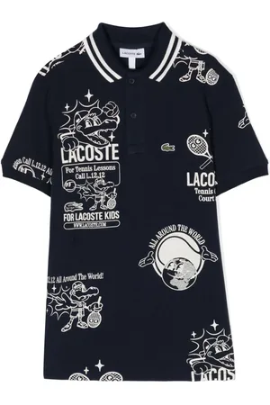 Lacoste Polo en coton à imprimé graphique