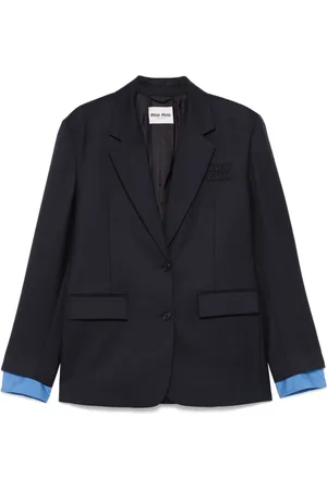 Miu Miu Blazer à logo embossé