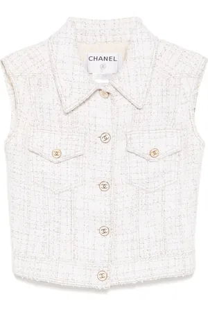 CHANEL Veste sans manches en tweed (2001)