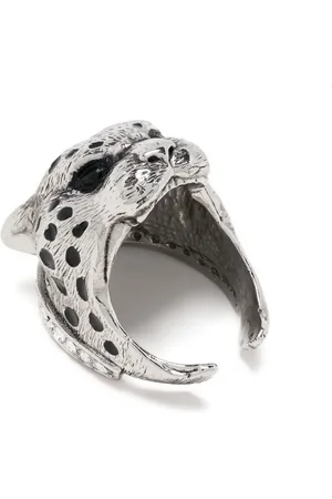 Roberto Cavalli Bague Panther à forme concave