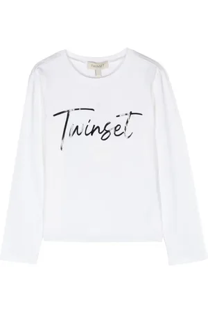 Twin-Set T-shirt longues manches à logo imprimé