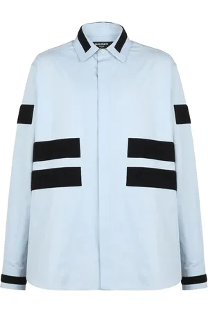 Balmain Chemise en coton à empiècement contrastant
