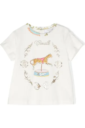 Roberto Cavalli T-shirt en coton à imprimé graphique