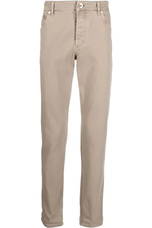 Brunello Cucinelli Jean droit à taille mi-haute