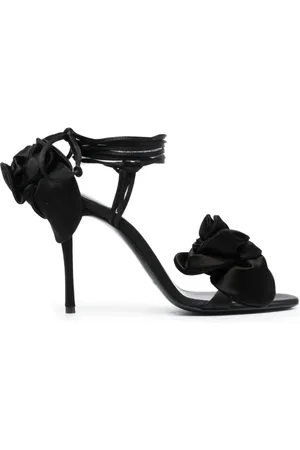 MAGDA BUTRYM Sandales satinées à fleur appliquée 110 mm