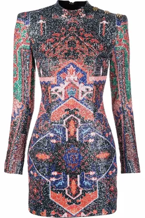 Balmain Robe courte brodée de sequins