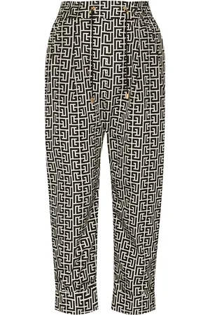 Balmain Pantalon imprimé à lien de resserrage