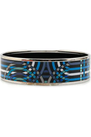 Hermès Bracelet Wide Geometric Bangle 65 en émail 20e siècle