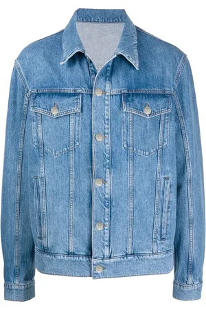 Balmain Veste en jean à logo brodé