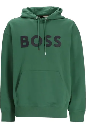 HUGO BOSS Hoodie en coton à logo imprimé