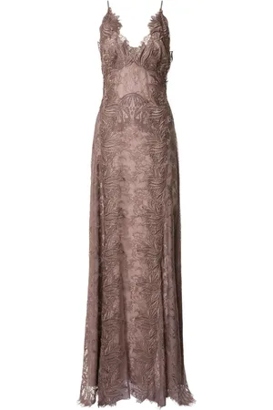 Alberta Ferretti Robe à broderies en dentelle