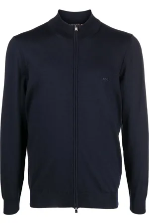 HUGO BOSS Cardigan en maille fine à fermeture zippée