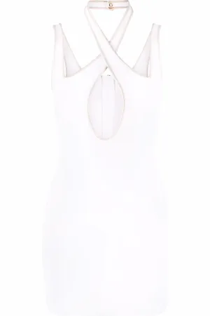 Balmain Robe sans manches à bords contrastants