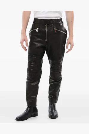 Balmain Leather biker trousers
