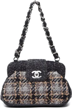CHANEL Sac porté épaule en tweed (2000)