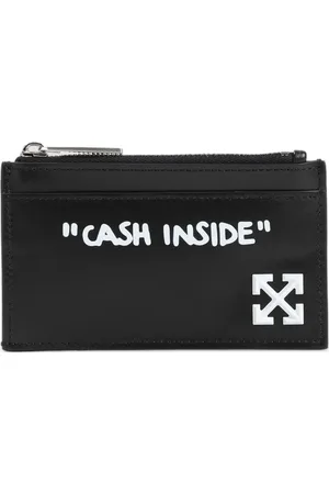 OFF-WHITE Portefeuille à slogan imprimé