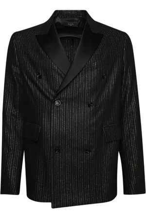 AMIRI Blazer croisé à rayures métallisées