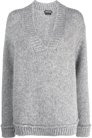 Tom Ford Pull en maille épaisse à col v