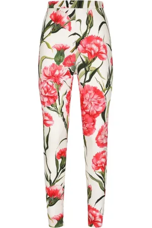 Dolce & Gabbana Legging en soie à fleurs
