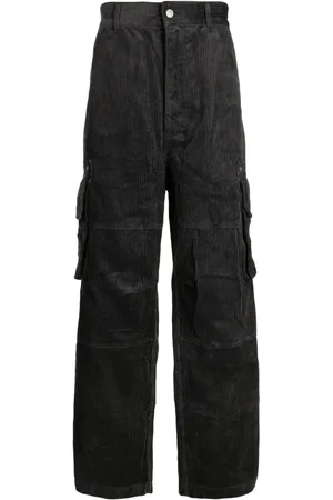 Izzue Pantalon en velours côtelé à coupe ample