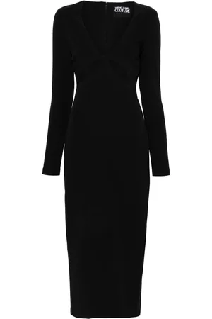 VERSACE Robe mi-longue à détails de découpes