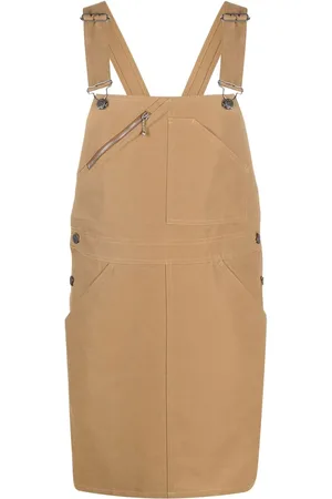 A.P.C. Robe-salopette en laine à encolure carrée