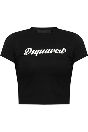 Dsquared2 T-shirt crop à logo imprimé