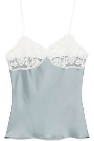 Chloé Haut en satin orné de dentelle