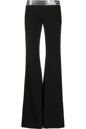 Balmain Pantalon évasé à sequins brodés