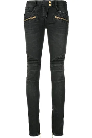 Balmain Pantalon skinny à détails nervurés