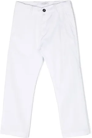 Paolo Pecora Pantalon en coton stretch à taille mi-haute