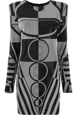 Balmain Robe à ornements strassés