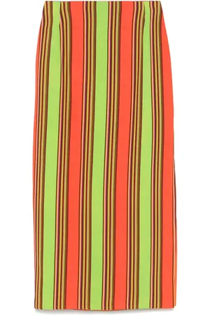 VERSACE Jupe mi-longue à design froncé (années 2000)