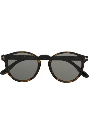 Tom Ford Lunettes de soleil rondes à effet écailles de tortue