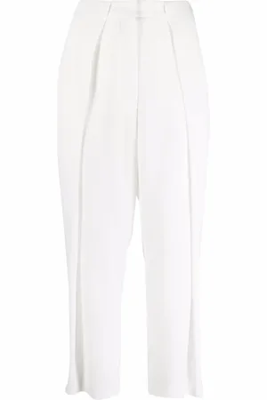 Balmain Pantalon plissé à taille haute