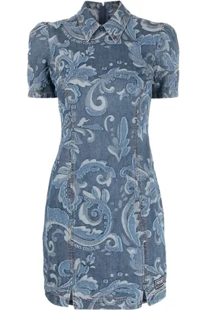 VERSACE Robe courte Garland en jean