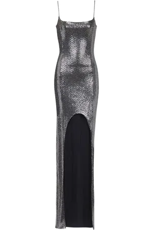 Balmain Robe brodée de sequins à fines bretelles