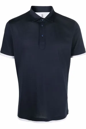 Brunello Cucinelli Polo en soie mélangée