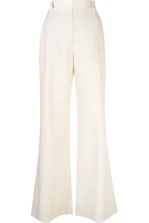 Brunello Cucinelli Pantalon évasé à taille haute