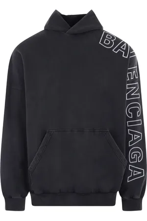 Balenciaga Hoodie en coton à logo brodé